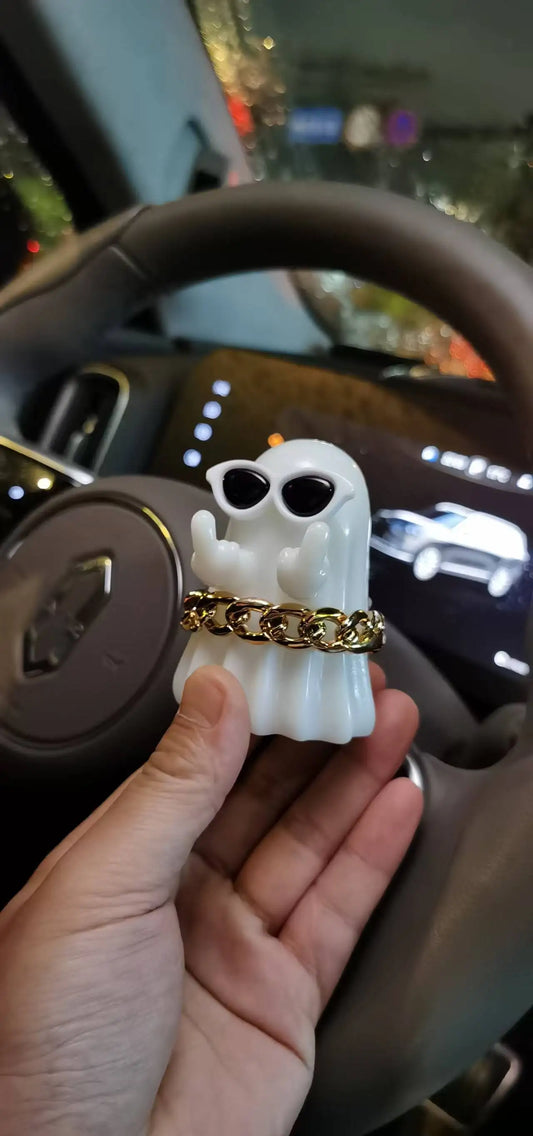 Middle Finger Cute Ghost Statue, Ghosts Small Scary Ghost Figurines, Home Decorations, Coffee Table Centerpieces Shelf
